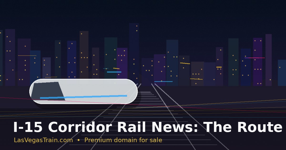 I-15 Corridor Rail News: The Route That Connects Vegas and Southern California